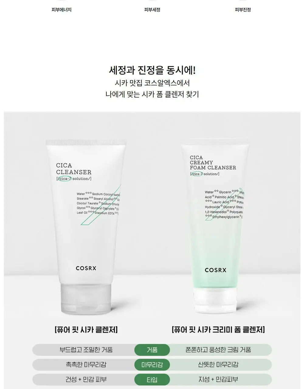 [단독기획] 코스알엑스 퓨어핏 시카 크리미 폼 클렌저 더블 기획 (150ml+150ml) 상세페이지 9